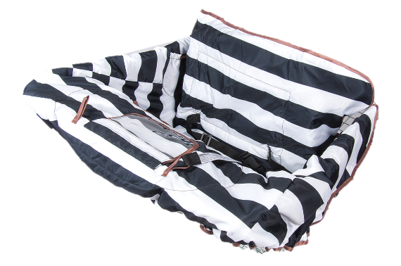 Black & White Stripes Shopping Cart Cover