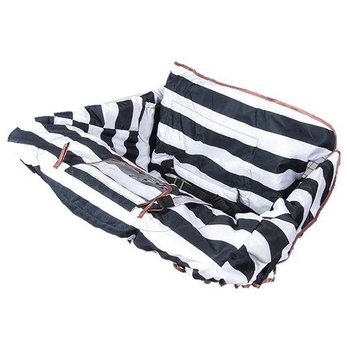 Lumiere shopping cart cover for baby (black & white stripe)